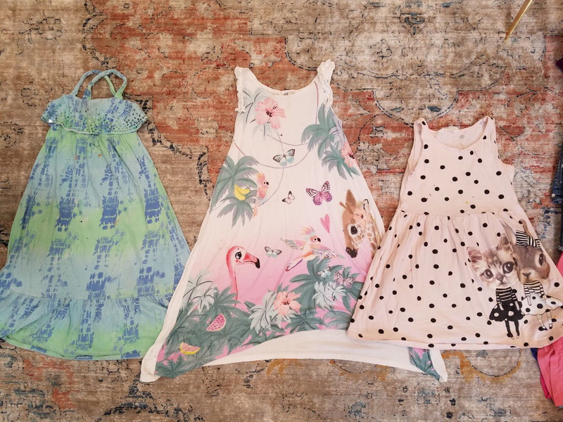 2 pc lot dresses H&M 6-8 Justice 6 - gorgeous summer dresses