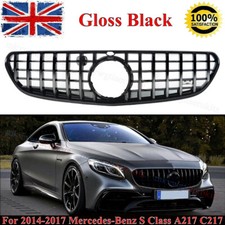FOR MERCEDES S CLASS C217 COUPE PANAMERICANA GT FRONT GRILLE GRILL BLACK 2014-17