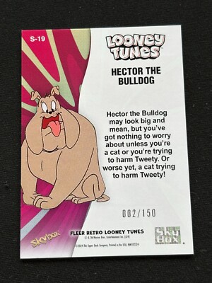 Hector The Bulldog 2024 Fleer Skybox Premium Star Rubies Looney