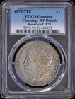 1878-P $1 7TF Morgan Silver Dollar PCGS Genuine XF Details | Reverse of 1879