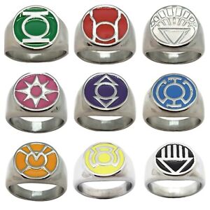 Sizes 5 16 Comics Green Lantern Ring Superhero Steel Flash Justice League Ebay