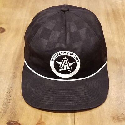 University of 1982 Hat Cap Snapback Black Rope Yupoong Sample A Logo One Size