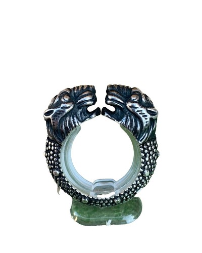GUCCI Infinity Knot Sterling Silver 925 Band Ring Size 9 US 5 with