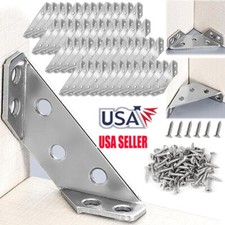 4-20x Universal Furniture Corner Connector Stainless Steel Angle Corner Brackets