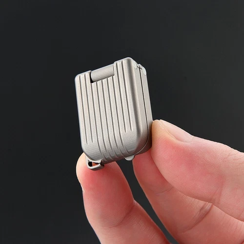 Mini Titanium Pocket Folding D2 Blade Knife Portable Outdoor Travel EDC Keychain - Picture 9 of 11