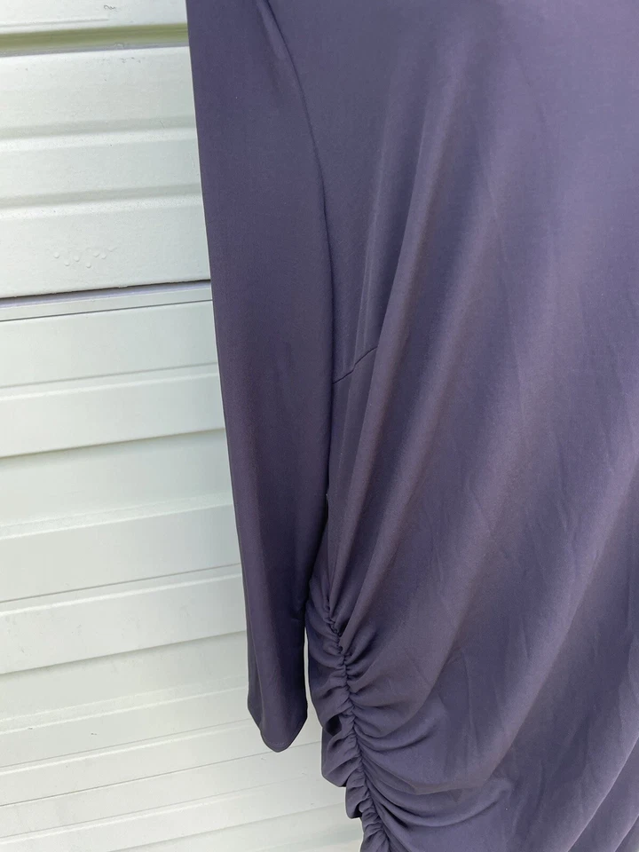 CAMEO Women Black one shoulder dress Rhinestones Midi Dress size 3X O920 - Image 3 of 4