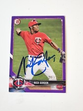 Nick Gordon 2018 Bowman Draft Base Purple /250 #BD-74 Autograph Signed Card
