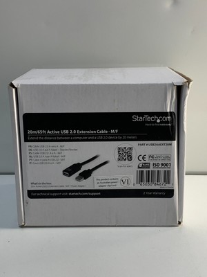 StarTech.com 20m USB 2.0 Active Extension Cable (USB2AAEXT20M)