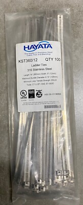 HAYATA KST360/12 316SS LADDER TYPE Cable Tie, 360mmX 12mm 100 Pc's Pkt