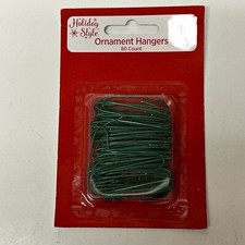 Holiday Style Ornament Hangers Green 80 Ct. New In Box