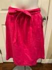 J. Crew Dark Pink A-Line Skirt W/ Elastic Waist, Belt & Pockets!, Size XS