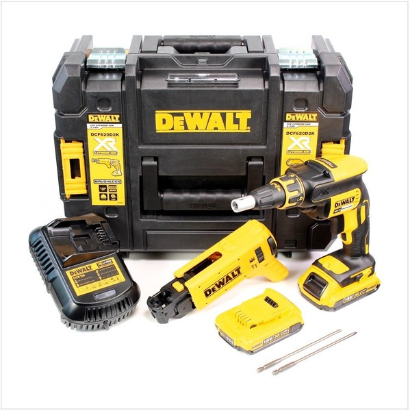 "Dewalt Dcf 620 D2K Akku Trockenbauschrauber 18 V 1/4\" + 2X Akku 2,0 Ah + Lader"-image