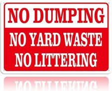 No Dumping Signs Private Property Warning Tin Metal Signs No Dumping No Yard Wa