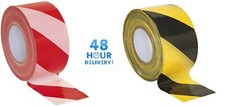 Barrier Tape Hazard Warning Non Adhesive Red&White Black&Yellow 80mm x 100m