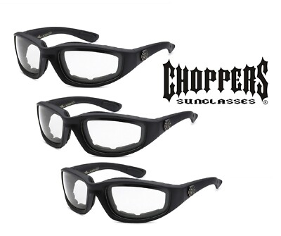 Photochrome Sonnenbrille Choppers Motorradbrille Mit Photochromen Gläsern – UV400, Gepolsterter Schaumstoff, Biker-Style Photochrome Brille UV400