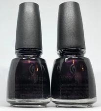 China Glaze Nail Polish MIDNIGHT RIDE 664 Very Deep Purple Shimmer Lacquer