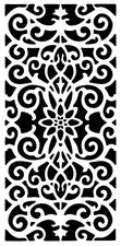 Really Great Stencils, Floral Scroll 1 Stencil, 4 x 8", Background, Flower