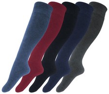 Thermo Kniestr&uuml;mpfe Damen mit Innenfrottee 6 Paar warme Winterstr&uuml;mpfe Gr. 35-42