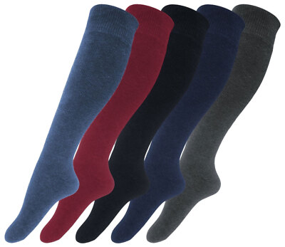 Thermo Kniestrümpfe Damen mit Innenfrottee 6 Paar warme Winterstrümpfe Gr. 35-42