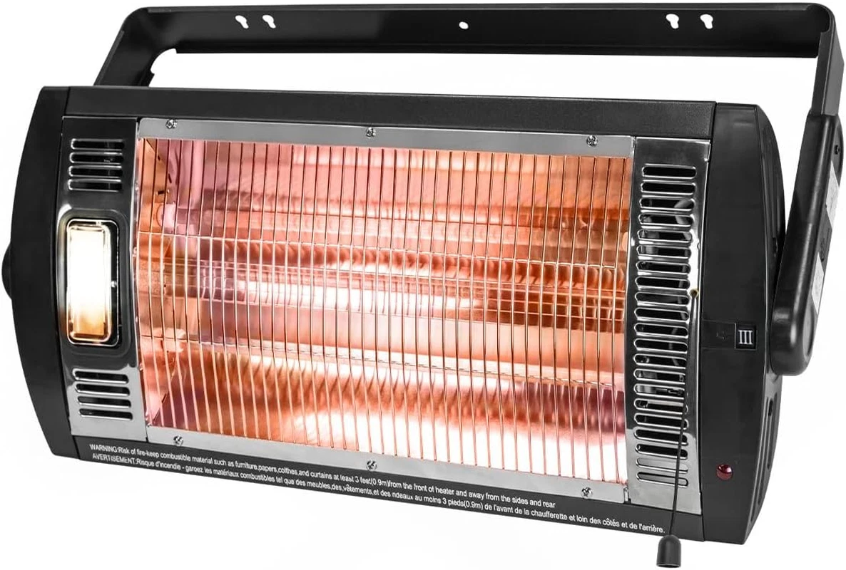 26u0026#034; Dual Quartz Electric Indoor Ceiling Mount Heater, Perfect Garage  or Shop Rad | eBay