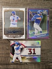 2019 Leaf Trinity MICHAEL BUSCH Clear Bronze Auto, 2023 Purple Foil & Bowman Chr