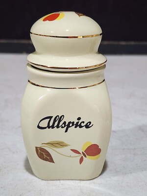 NEVER USED Hall Jewel Tea Autumn Leaf ALLSPICE Spice Jar China Specialties