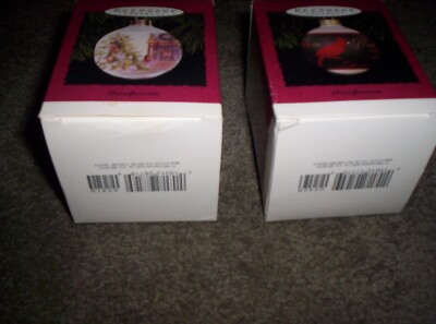 Two Hallmark Ornaments - Grandparents 1994 and 1995