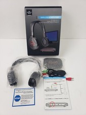 Sharper Image Wireless Padded Headphones w/ FM Radio SHP921 Black Adjustable