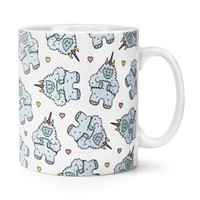 Yeticorn Stars Muster 284Ml Becher Tasse - Lustig Yeti Einhorn Magischer Kreatur