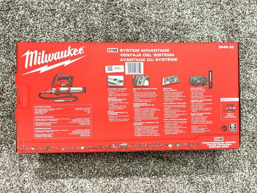 Pistolet à Graisse Sans Fil Milwaukee M18 2646-20 (2 Vitesses) - Nu, Sans Batterie - Tuyau 48"