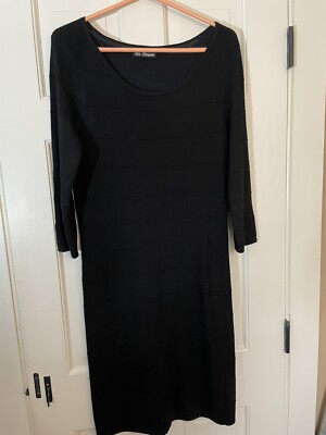 autograph black dress MARKS & SPENCER AUTOGRAPH BLACK LONG SLEEVED WRAP DRESS SIZE 14  Whispers  Dress Agency