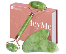 Jade Roller Gua Sha Set Cooling Facial Massage Depuffing Skin Care Tool