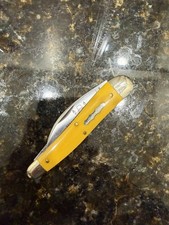Great Eastern #38 Yellow Micarta Campfire Whittler Knife 380225 GEC