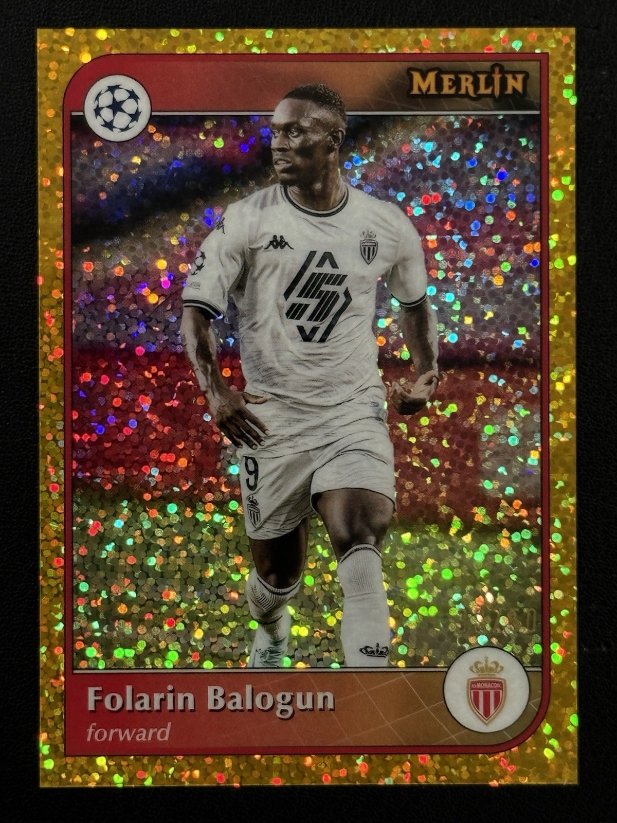 2024-25 Topps Merlin UEFA CC FOLARIN BALOGUN Gold Speckle SP #39/50 USMNT Monaco