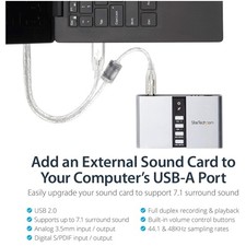 USB Sound Card Adapter - 7.1 Channel Audio Upgrade