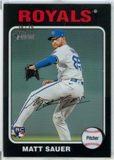 Matt Sauer RC 2024 Topps Heritage High Number Black Border Refractor /75 #659