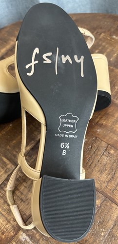 French Sole FS/NY Tuckernuck Baton Beige Camel Black Slingback Heels Size 6.5 - Picture 21 of 23
