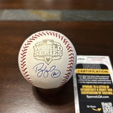SF GIANT Signed World Series Baseball JSA. Voge Cain Zito Bummy