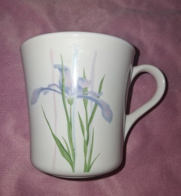 Corelle/Corning ''Shadow Iris'' Coffee Mugs USA-Set Of 4-NICE