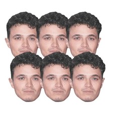 Lando Norris Cardboard Face Mask - Pack of 6