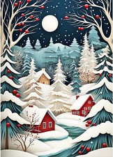 Christmas Diamond Painting Kits for Adults, 5D Abstract Christmas Tree Diamond A