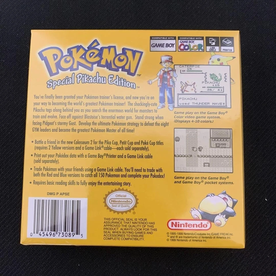 New Sealed Game Boy Pokémon Yellow English Version Pocket Monsters JAPAN - Image 2 of 3