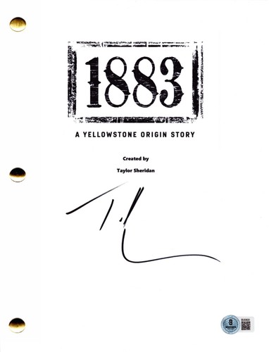 Tim McGraw Signed 1883 Yellowstone Full Pilot Script Authentic Autograph Beckett