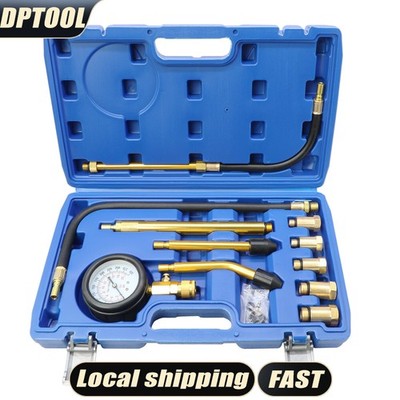 Engine Cylinder Compression Gauge Tester Kit Gas Engine Diagnostic Testing Tool
