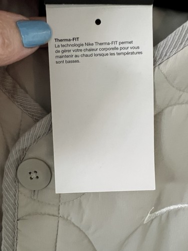 $105 Nike Men Sz L Insulated Therma Fit Oversized Military Vest Beige DX0890-072 - Picture 8 of 13