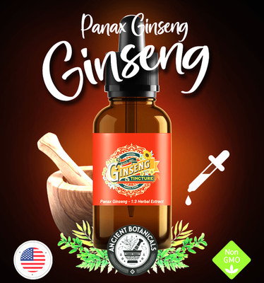 Ginseng Extract Liquid Drops - EASY Drink or Tea - Panex Ginseng Root - USA Made