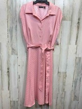 PRE-OWNED HALSTON Dresses and Skirts Size 16 BABY PINK MONOGRAM Dress/BABY PINK 