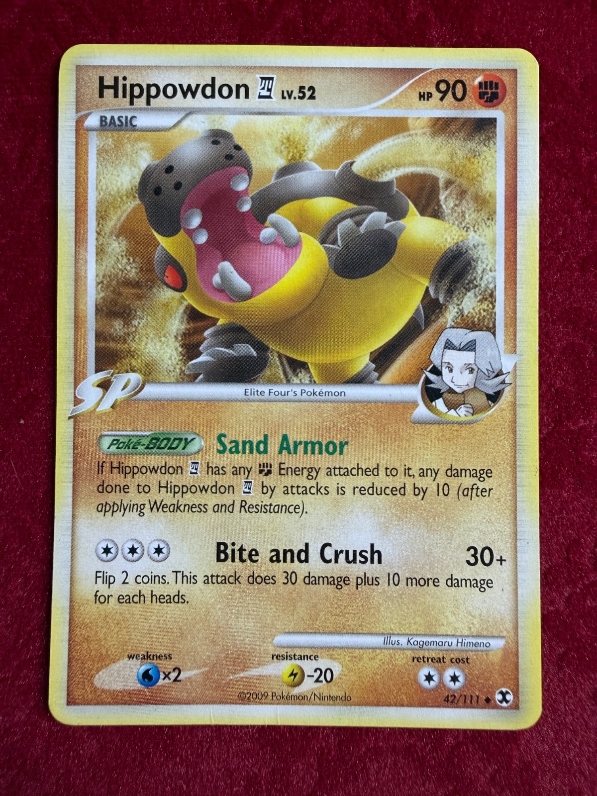 Pokemon TCG Hippowdon Non-Holo 42/111, Rising Rivals (LP)