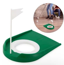Practice Putting Cup for Golf with Adjustable Hole and Flag Indoor outdoor