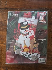 Bucilla Christmas Felt Stocking Kit 84951 Snowman Friends Maria Stanziani